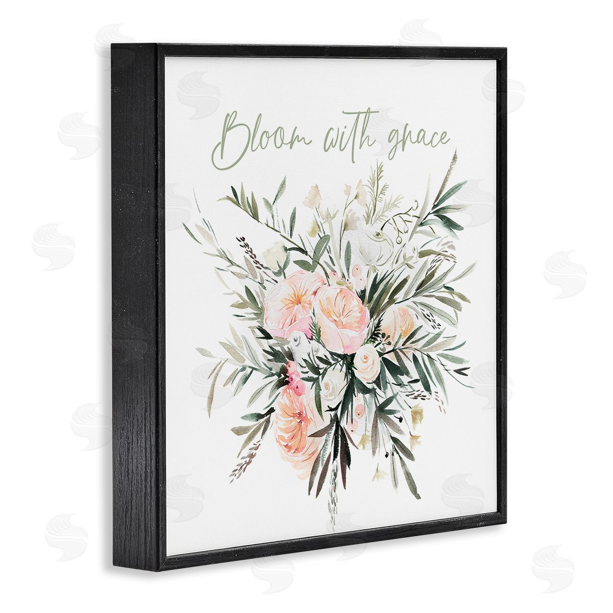 Enya Todd Floral Bloom With Grace Black Framed Glicee Wall Art Print