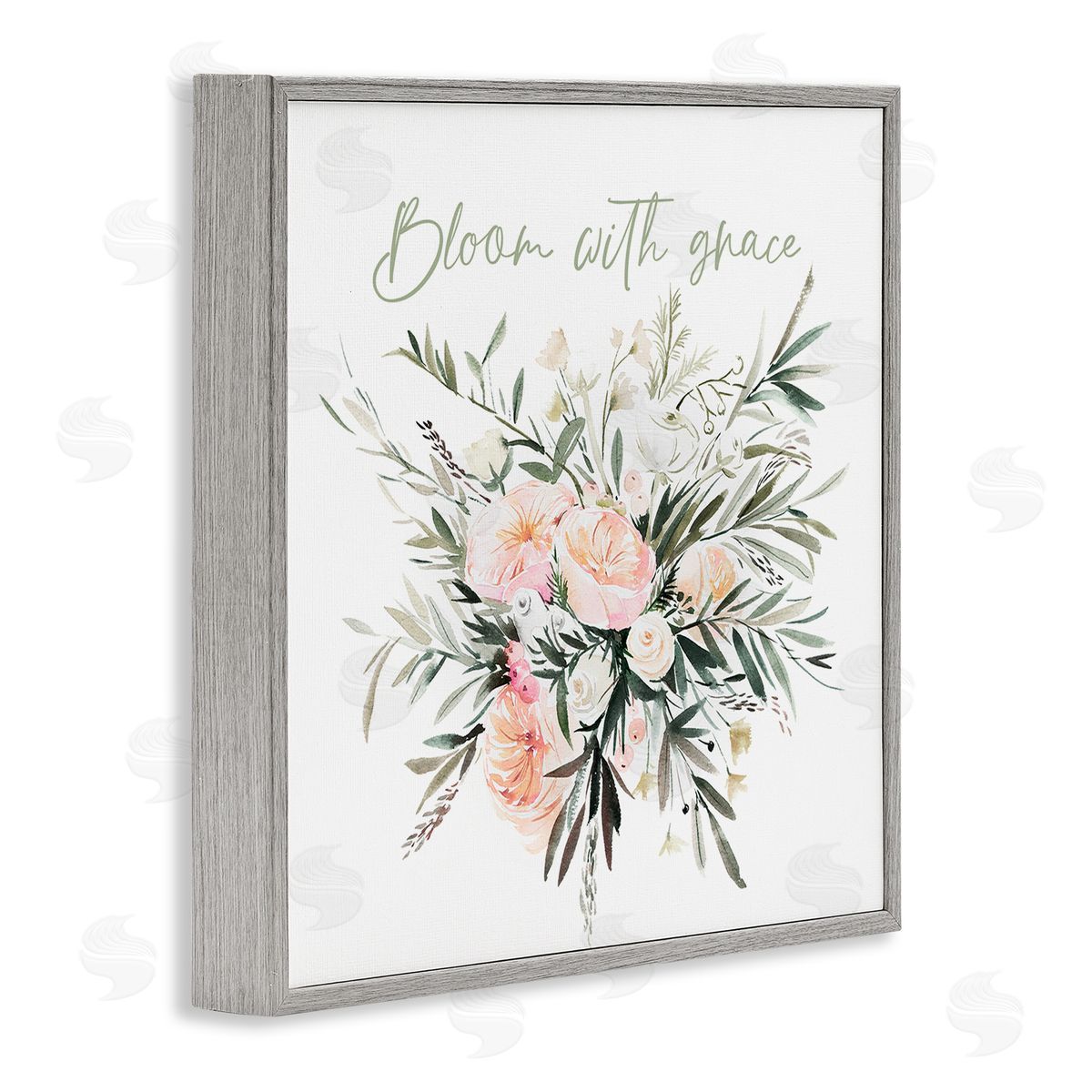 Enya Todd Floral Bloom With Grace Gray Framed Glicee Wall Art Print