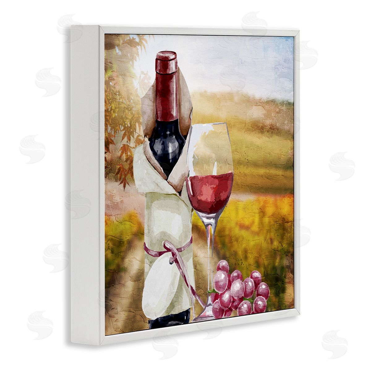 Kim Allen Wine Bottle Scenery White Framed Glicee Wall Art Print