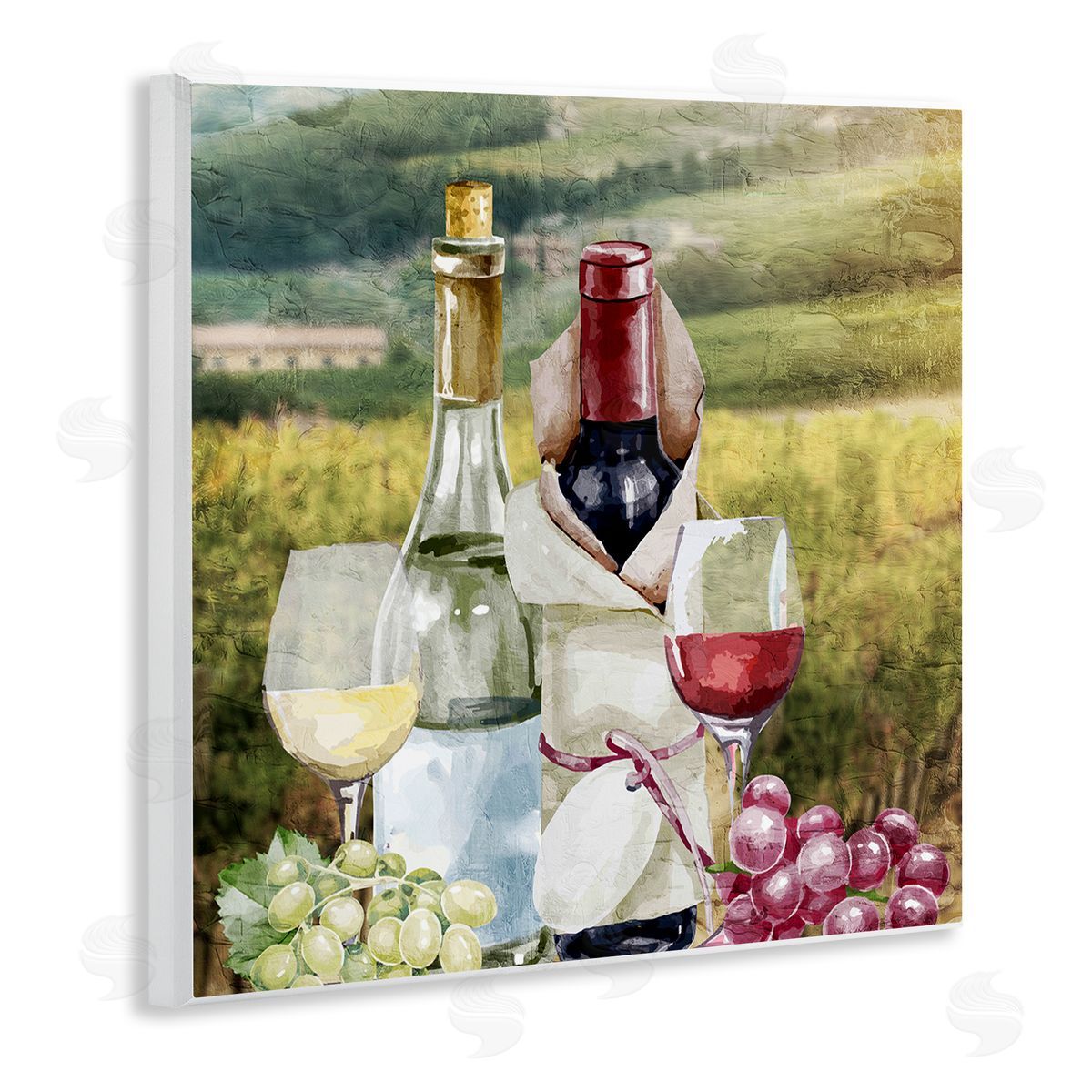Kim Allen Wine Tasting Landscape Wooden Wall Plaque Art Print