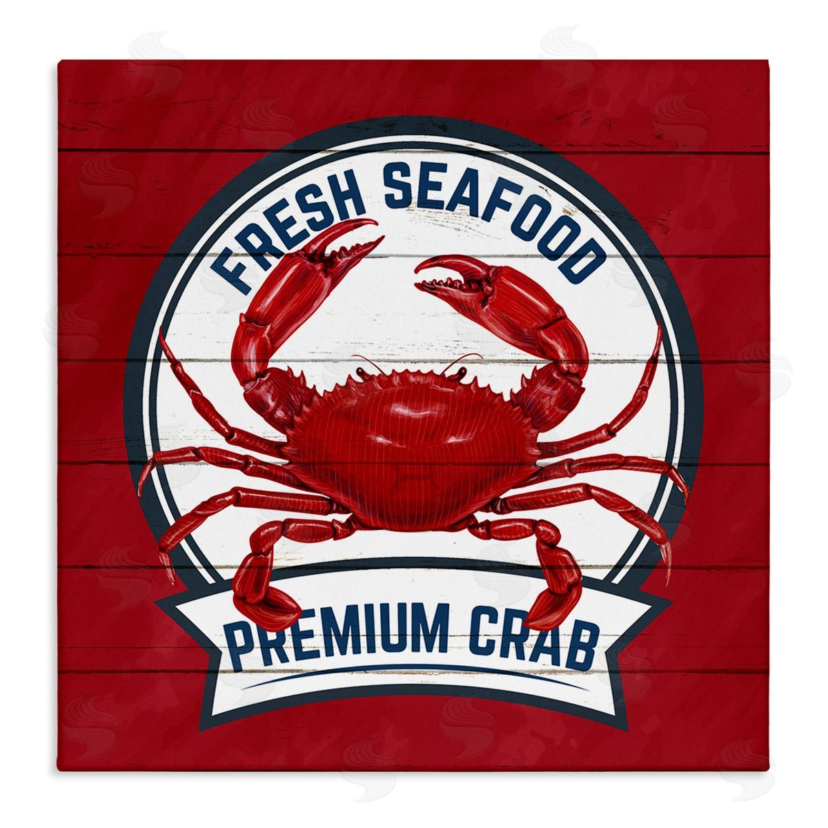Kim Allen Premium Crab Seafood Stretched Canvas Wall Art Print