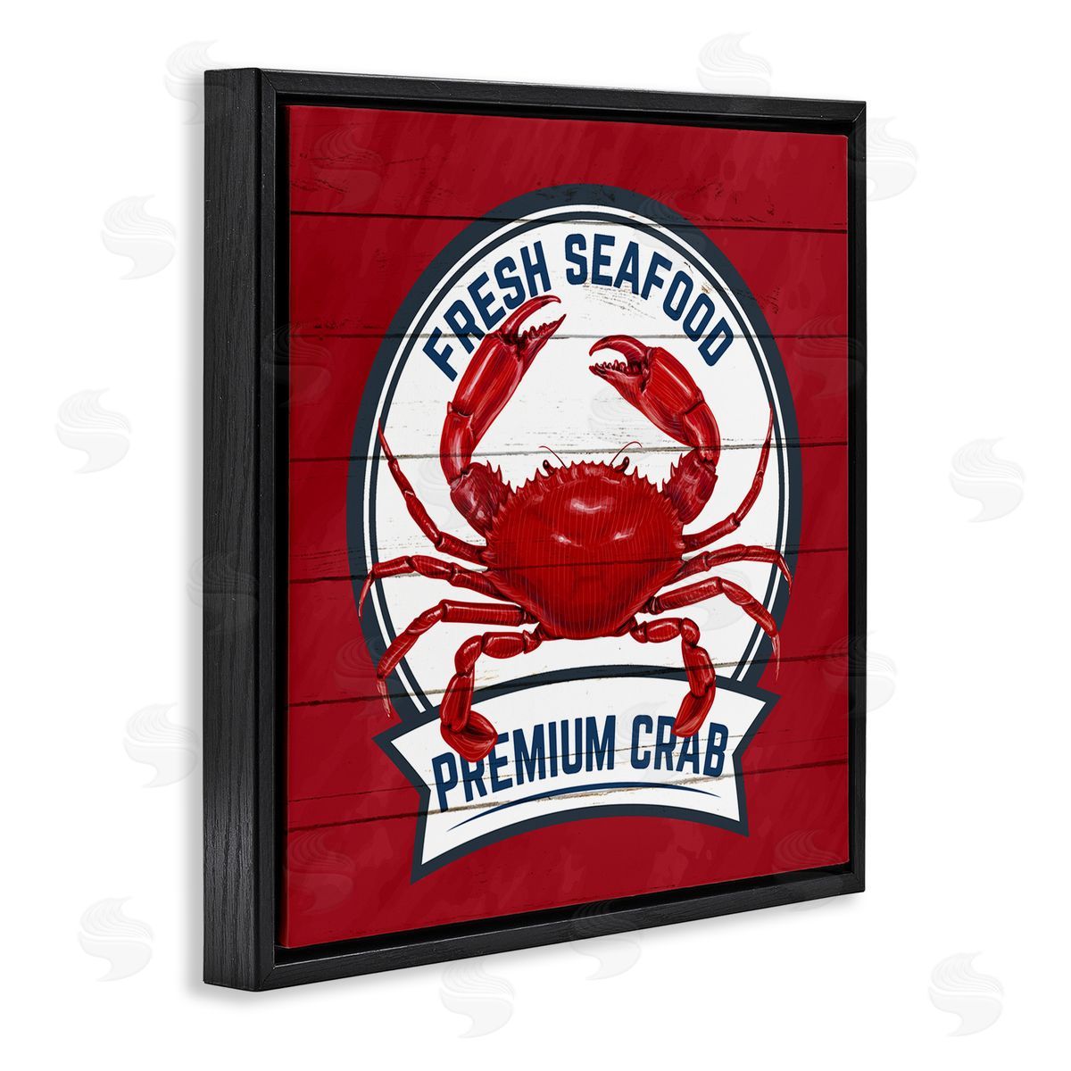 Kim Allen Premium Crab Seafood Black Floating Frame Canvas Wall Art Print