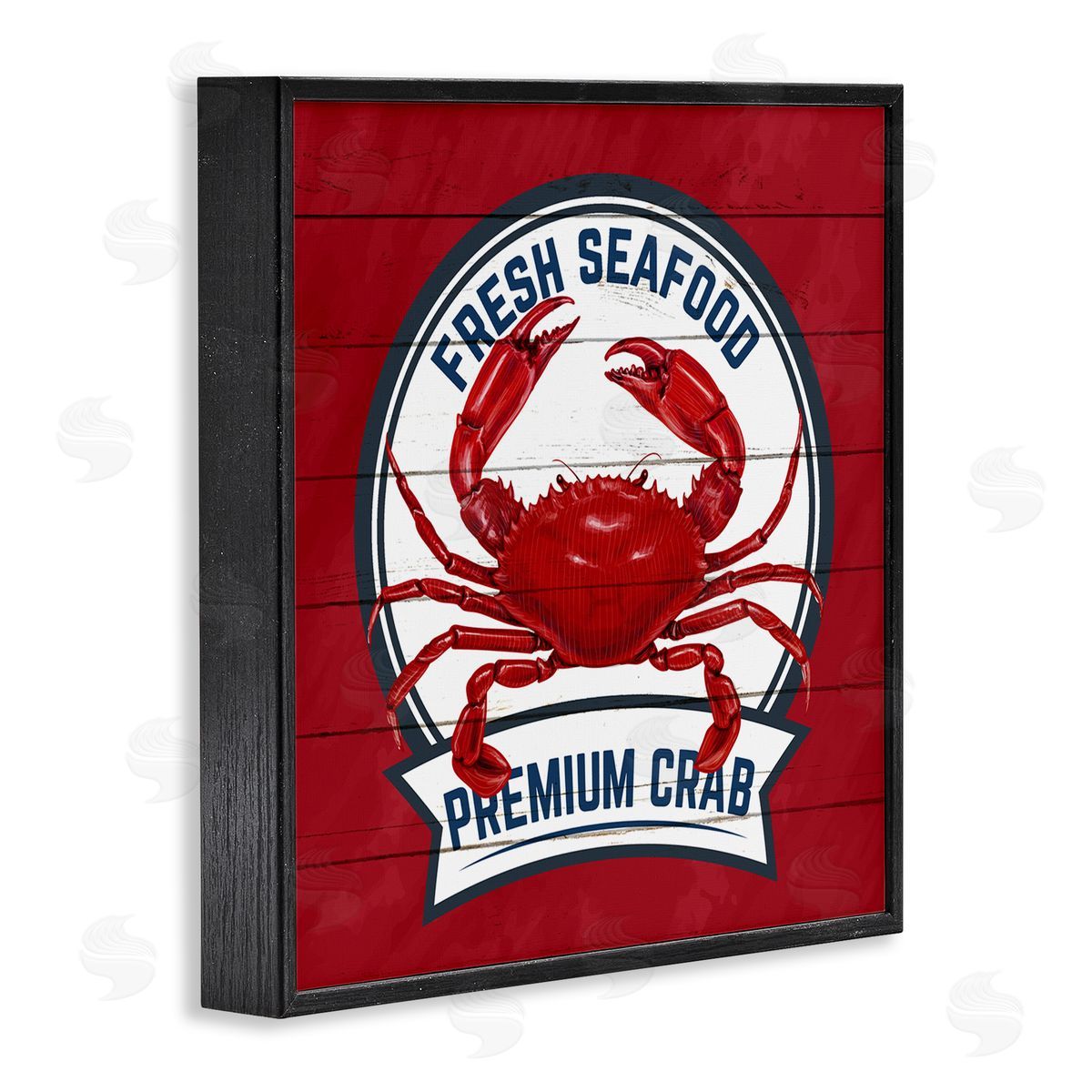 Kim Allen Premium Crab Seafood Black Framed Glicee Wall Art Print