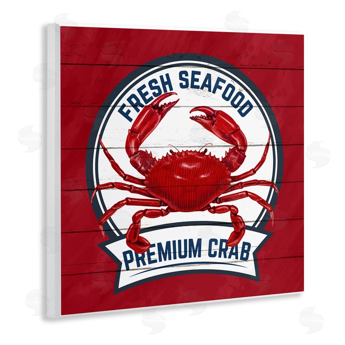 Kim Allen Premium Crab Seafood Wooden Wall Plaque Art Print