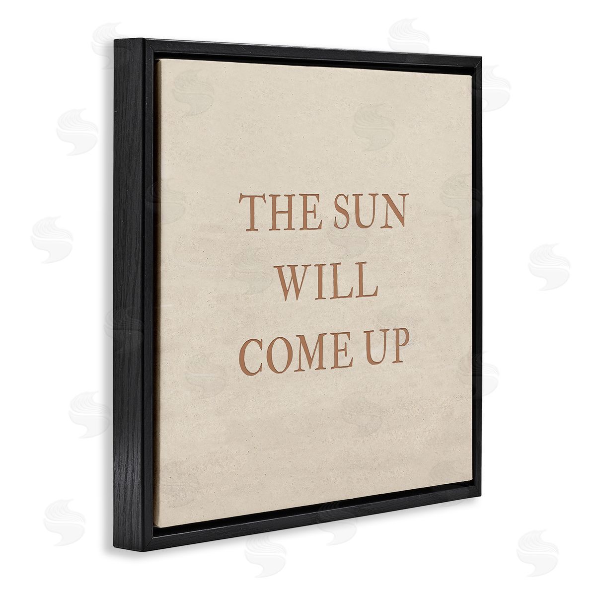 Carol Robinson Sun Will Come Up Phrase Black Floating Frame Canvas Wall Art Print