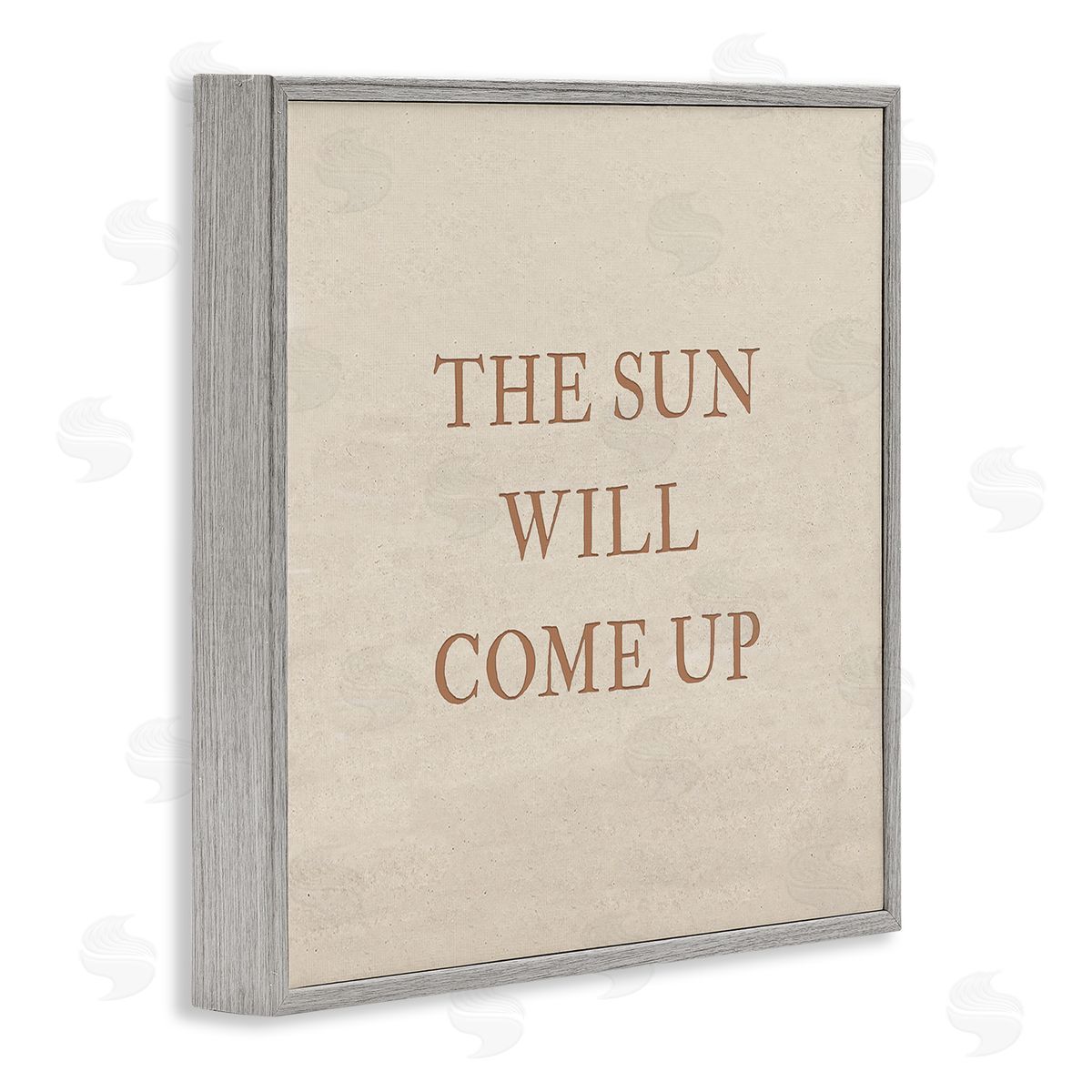 Carol Robinson Sun Will Come Up Phrase Gray Framed Glicee Wall Art Print