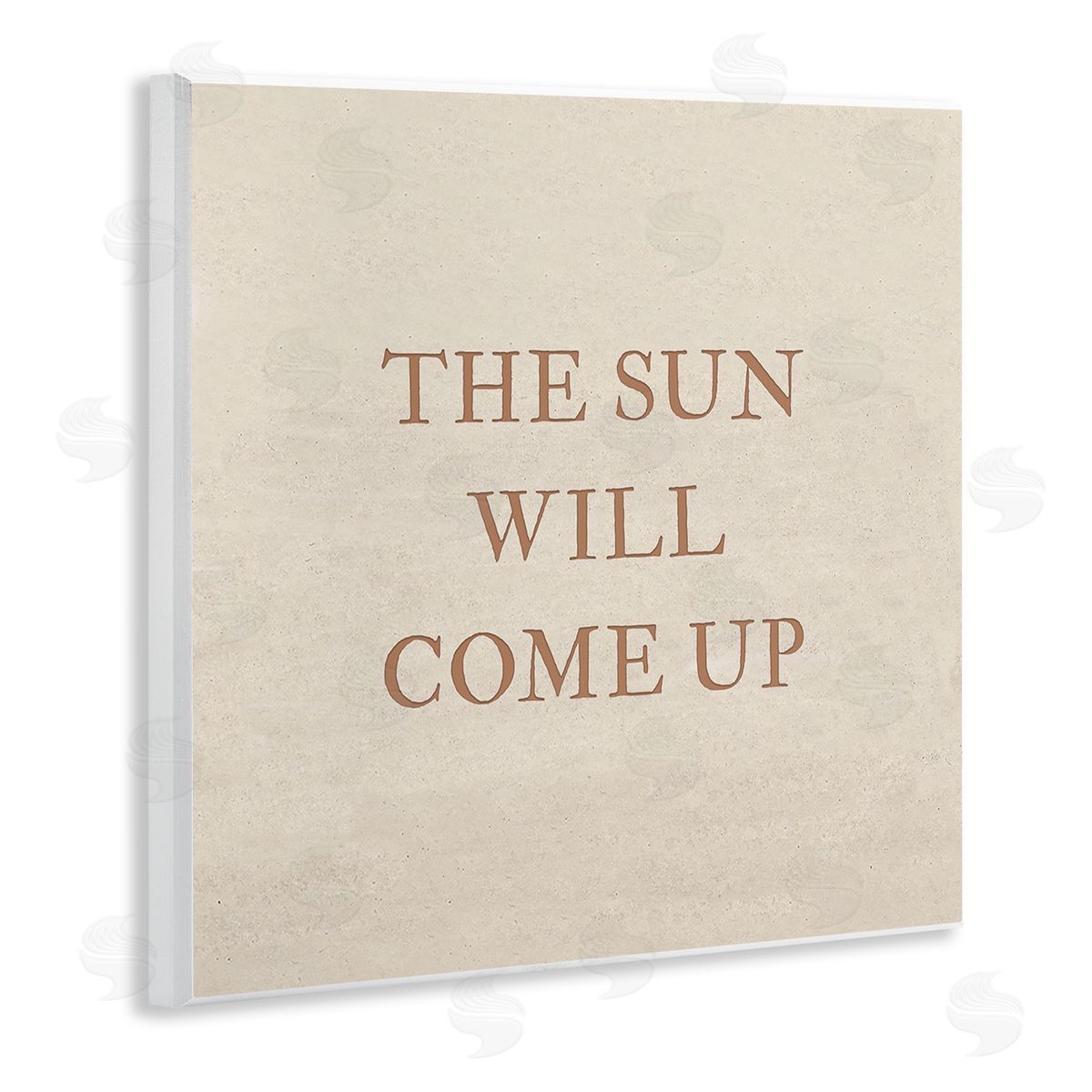 Carol Robinson Sun Will Come Up Phrase Wooden Wall Plaque Art Print
