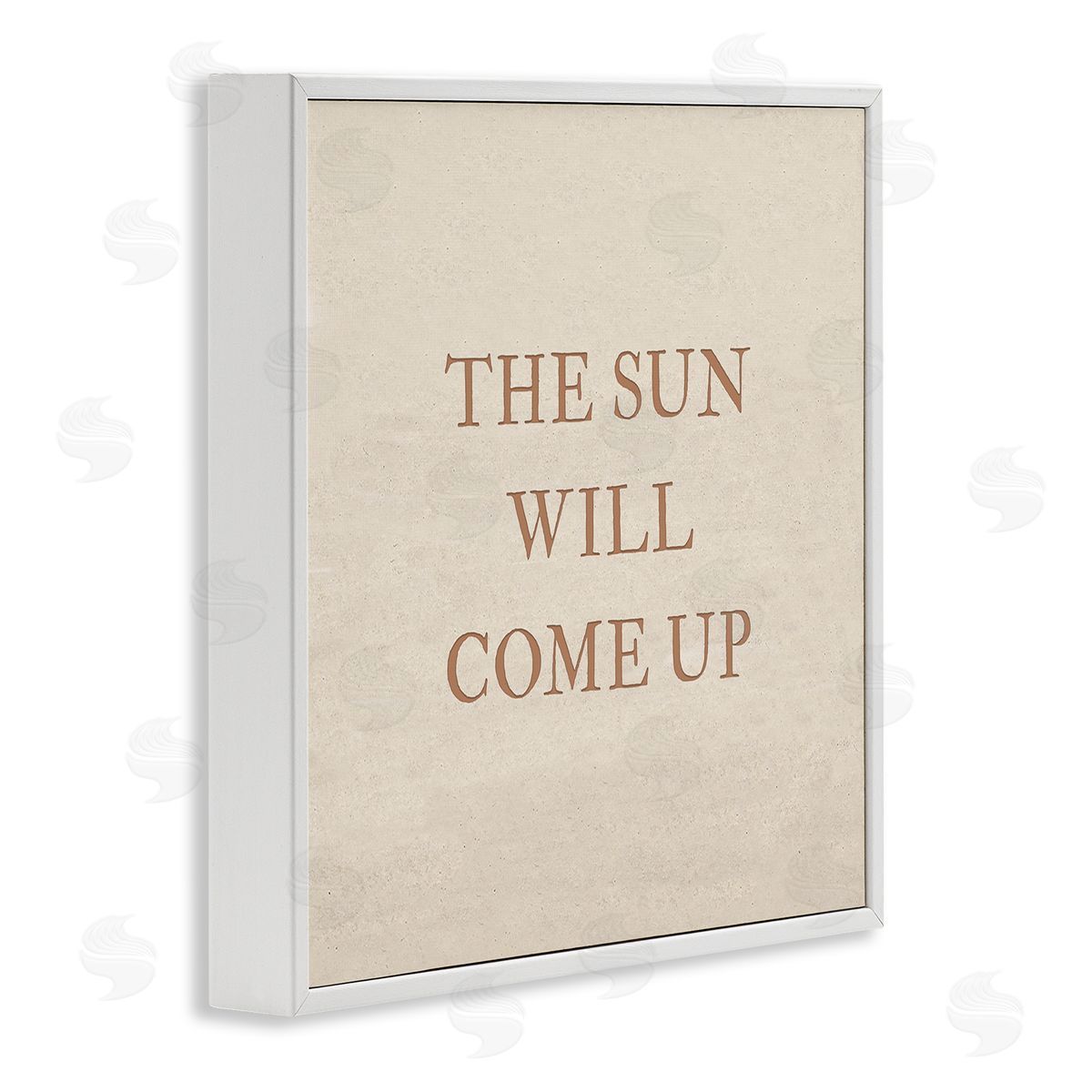 Carol Robinson Sun Will Come Up Phrase White Framed Glicee Wall Art Print