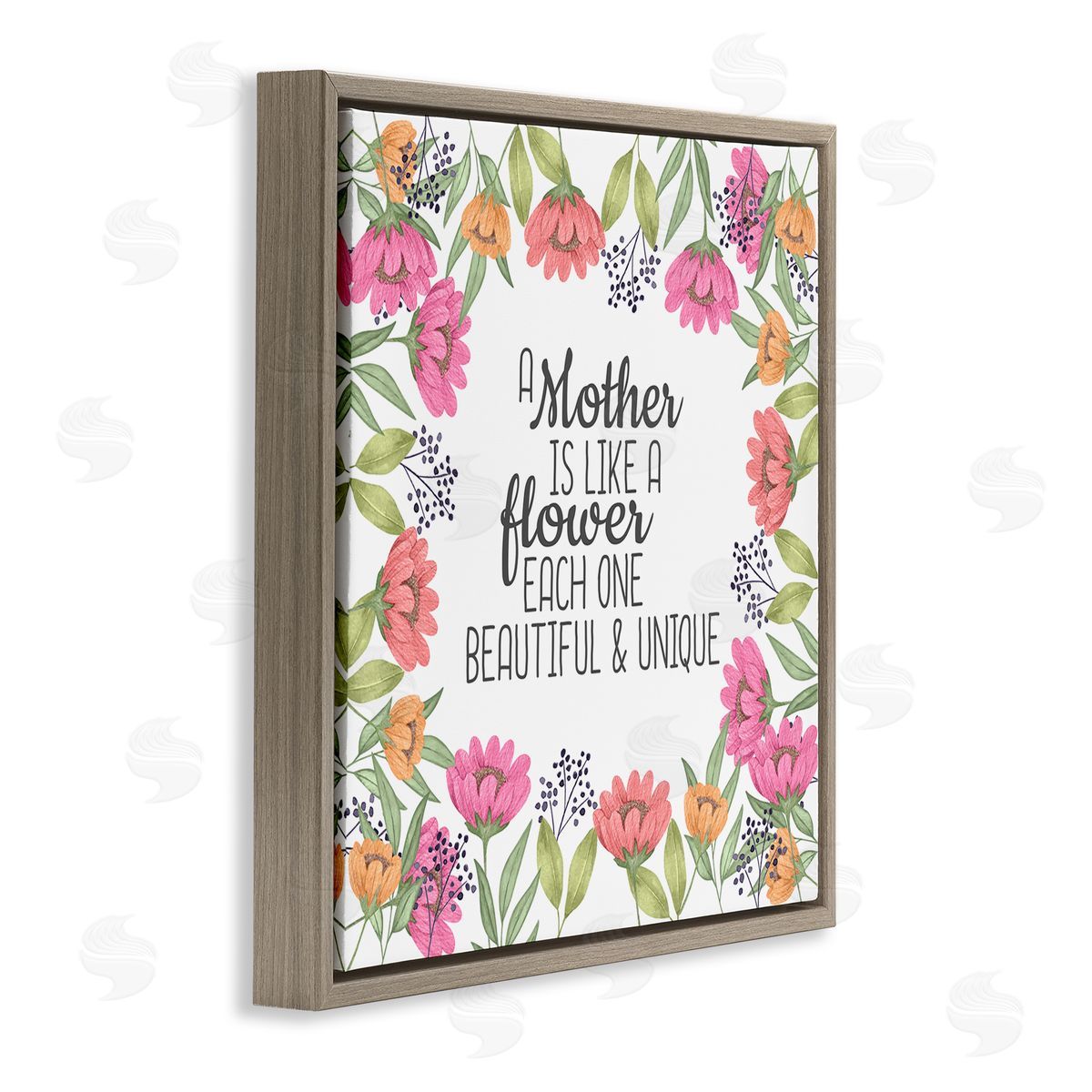 Kim Allen Mom Beautiful & Unique Brown Floating Frame Canvas Wall Art Print