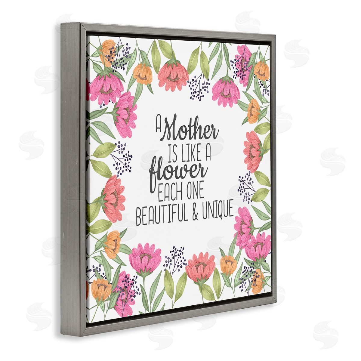 Kim Allen Mom Beautiful & Unique Gray Floating Frame Canvas Wall Art Print