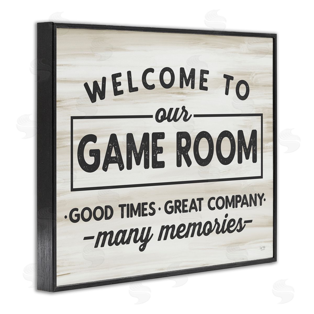 Welcome To Game Room Black Frame Print Wall Art, Home Decor by Lux + Me Designs