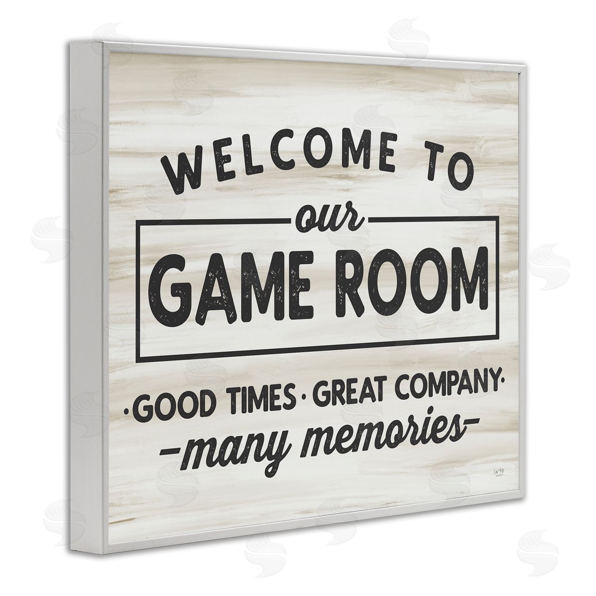 Welcome To Game Room White Frame Print Wall Art, Home Decor by Lux + Me Designs