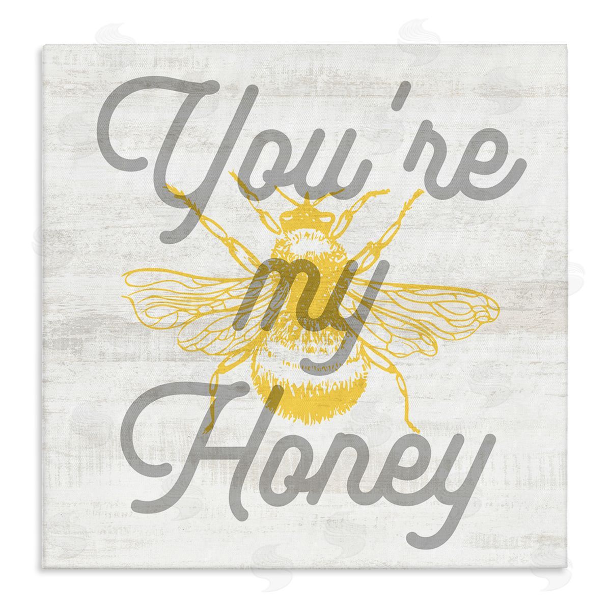 Stupell Studio My Honey Country Phrase Stretched Canvas Wall Art Print