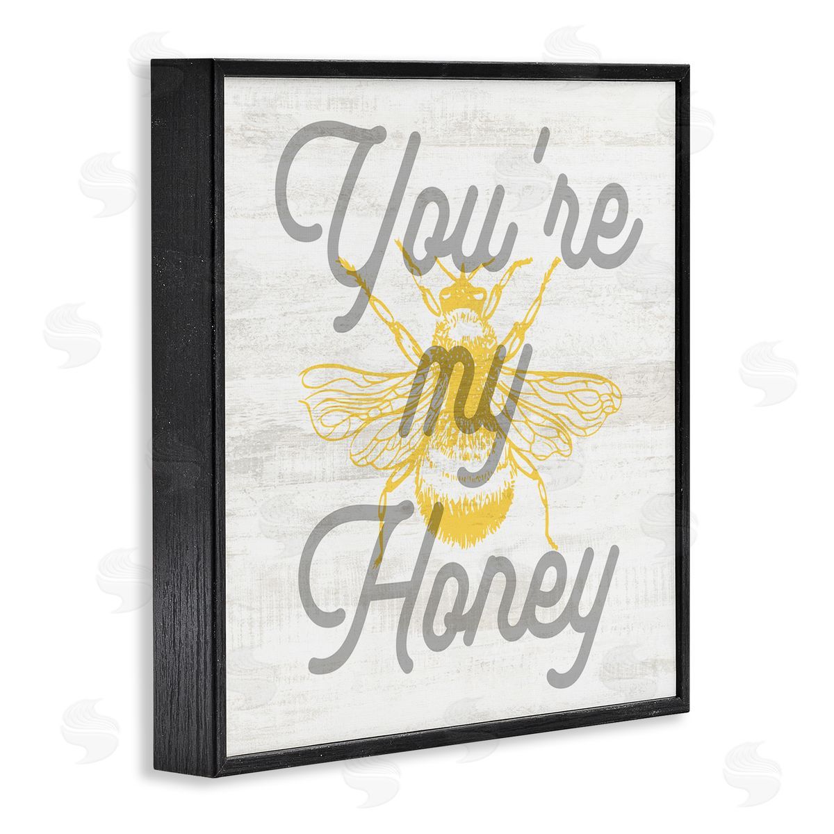 Stupell Studio My Honey Country Phrase Black Framed Glicee Wall Art Print