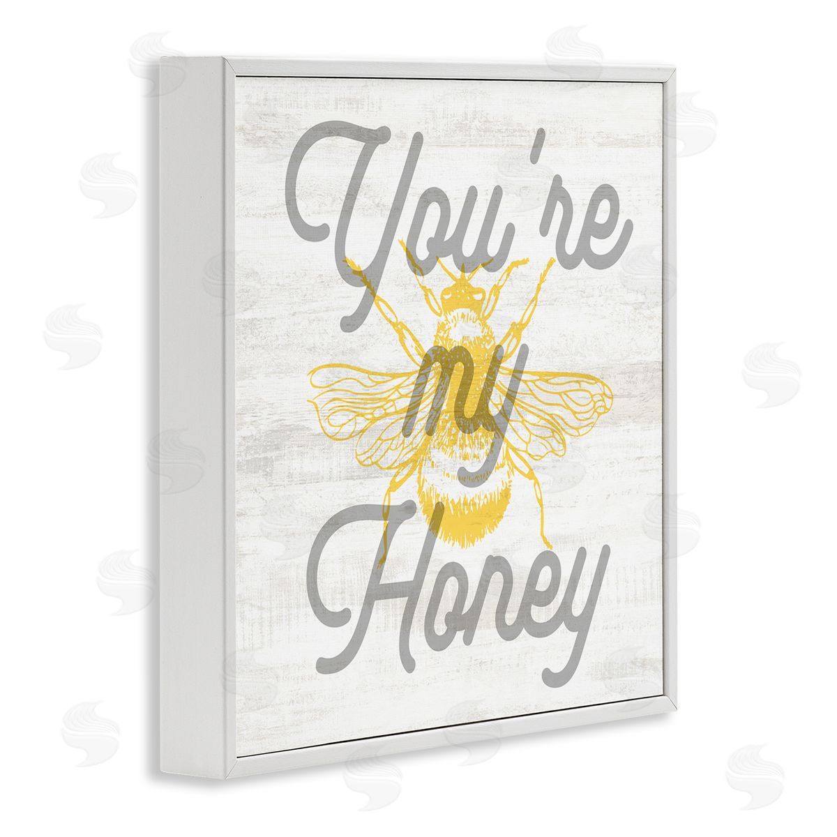 Stupell Studio My Honey Country Phrase White Framed Glicee Wall Art Print