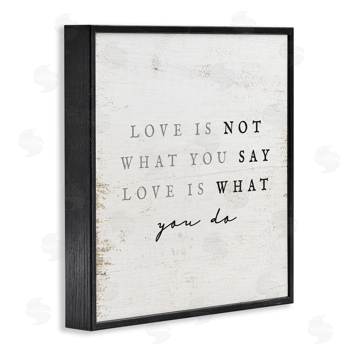Stupell Studio Rustic Love Phrase Black Framed Glicee Wall Art Print