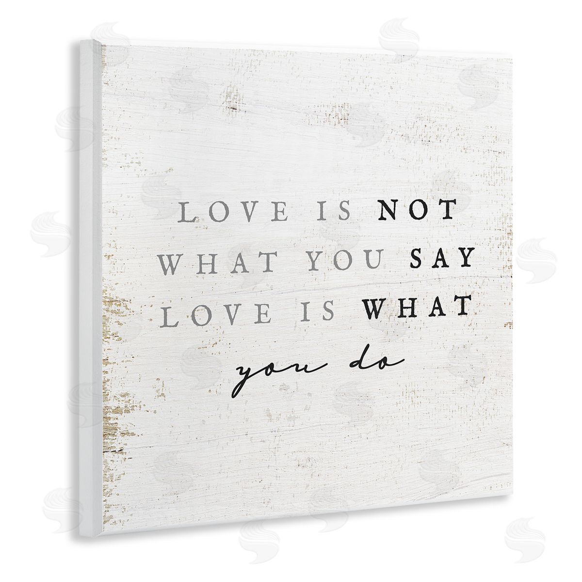 Stupell Studio Rustic Love Phrase Wooden Wall Plaque Art Print