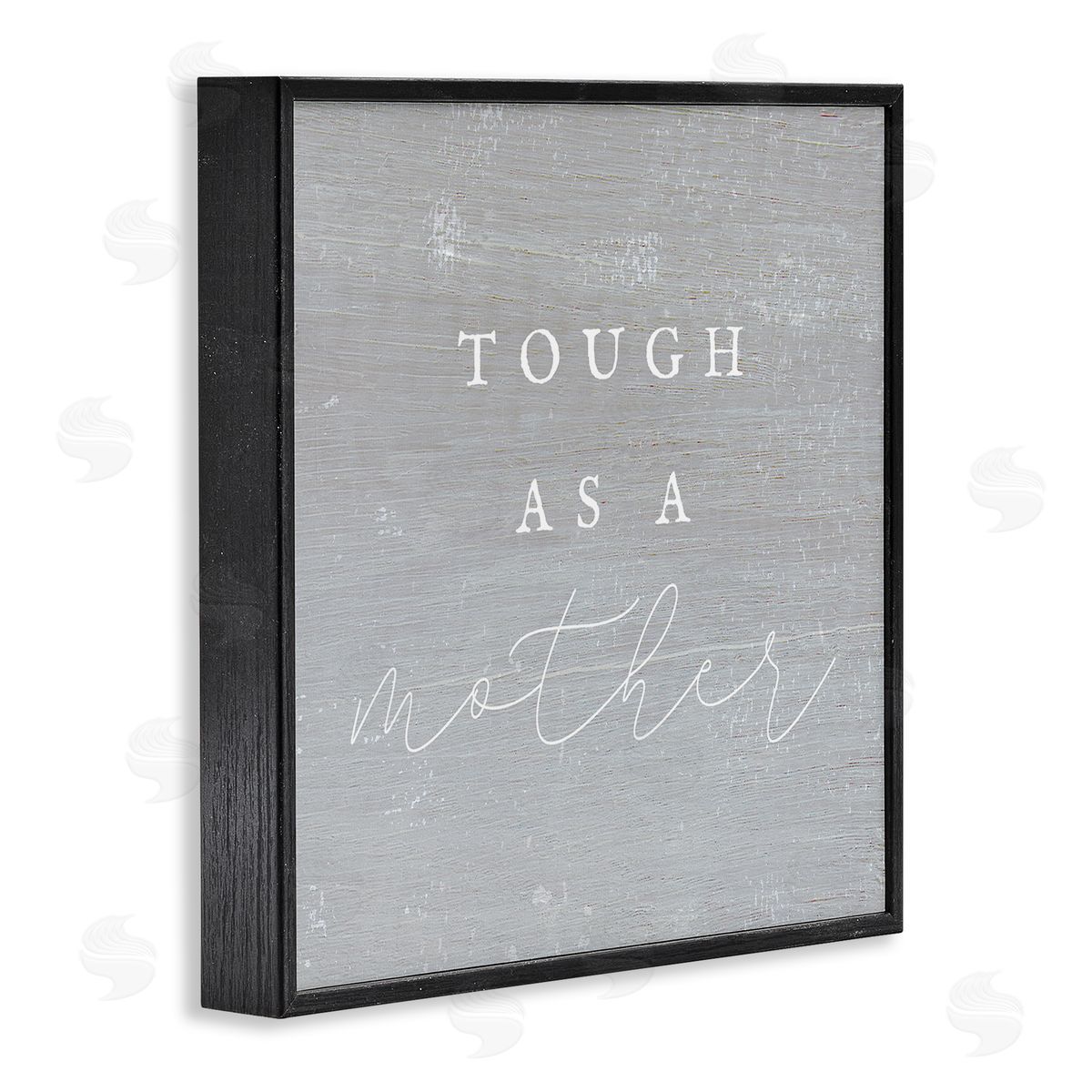 Stupell Studio Grey Tough As A Mother Black Framed Glicee Wall Art Print