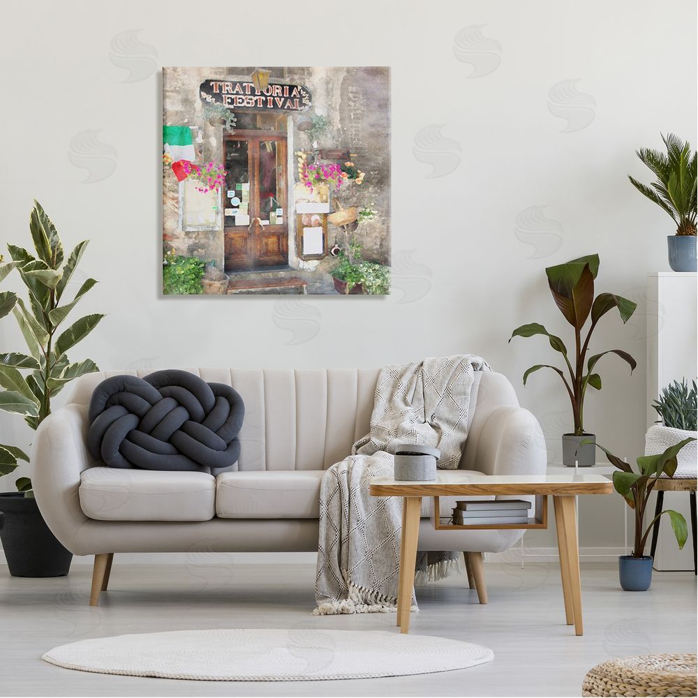LSR Design Studio Festive Italian Doorway Canvas Wall Art in Room
