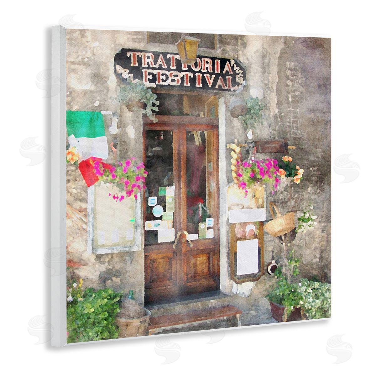 LSR Design Studio Festive Italian Doorway Wooden Wall Plaque Art Print