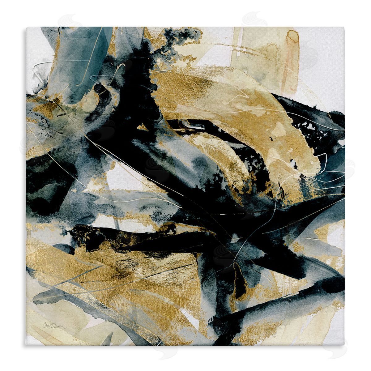 Carol Robinson Chaotic Black & Glam Canvas Wall Art