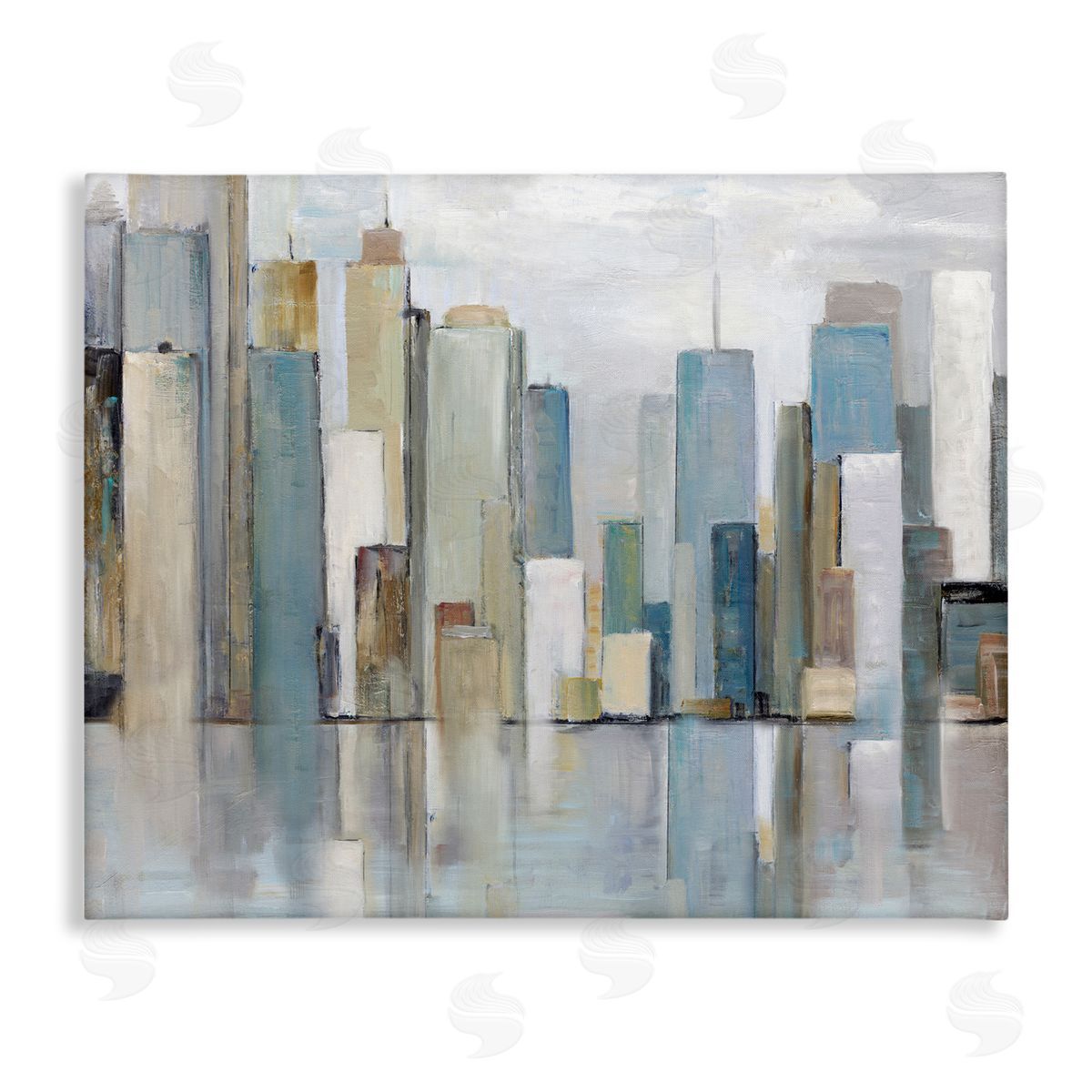 Sally Swatland Abstract Cityscape Buildings Canvas Wall Art