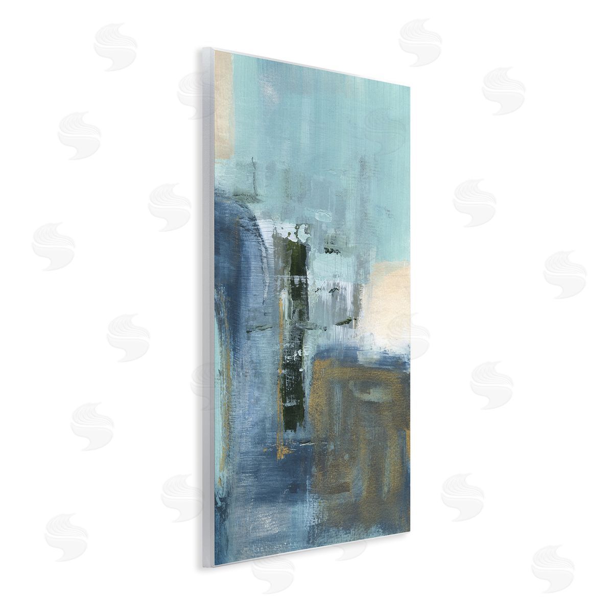Susan Jill Blue Abstract Painting Wall Plaque Artside_