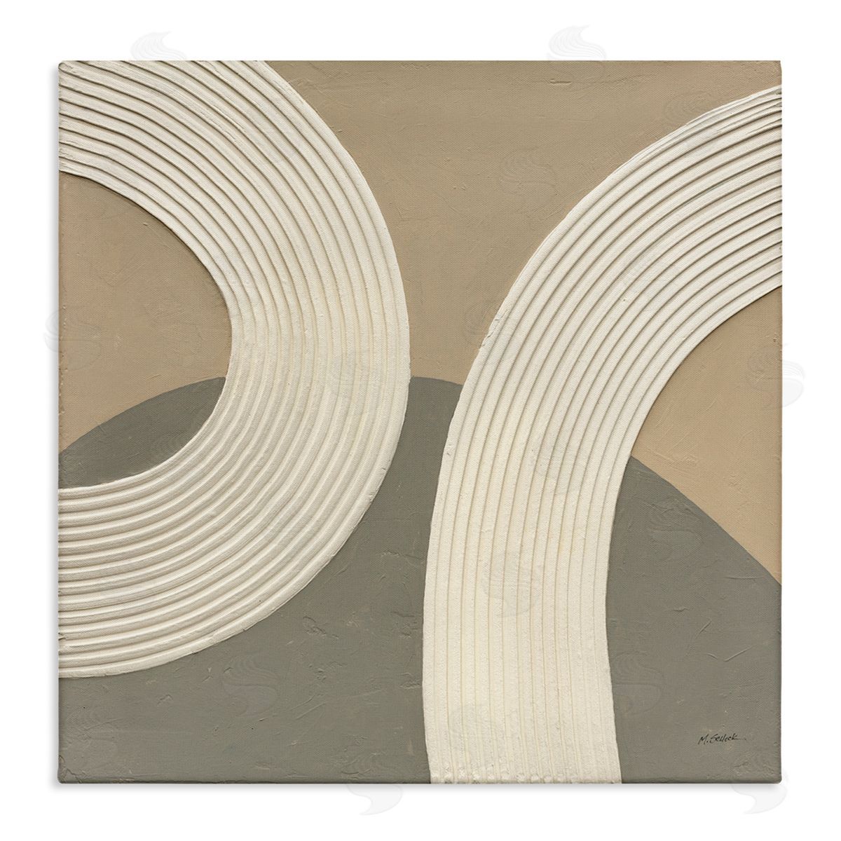 Mike Schick Contemporary Circular Shapes Canvas Wall Art