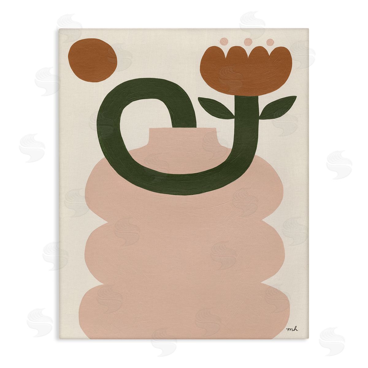 Moira Hershey Abstract Boho Tulip Canvas Wall Art