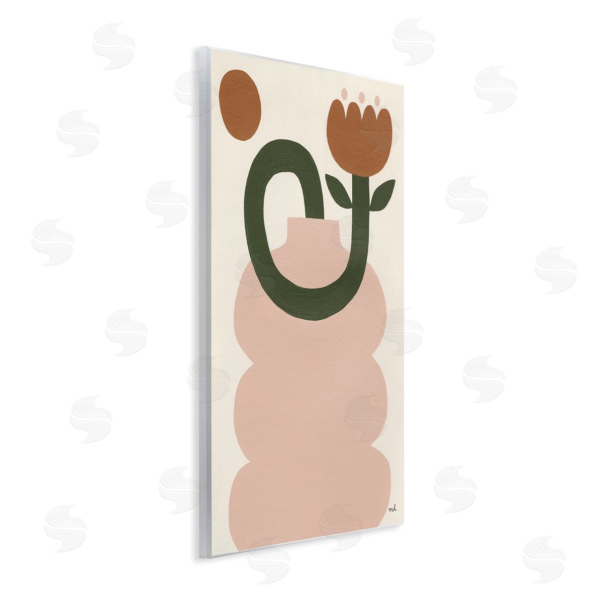 Moira Hershey Abstract Boho Tulip Wall Plaque Artside_