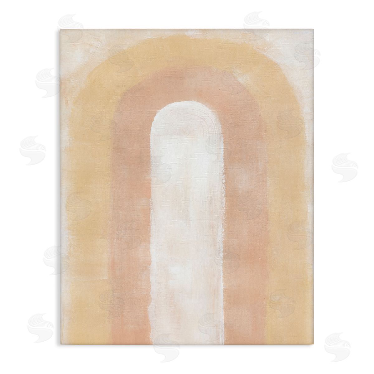 BlursByAI Abstract Rainbow Arch Canvas Wall Art