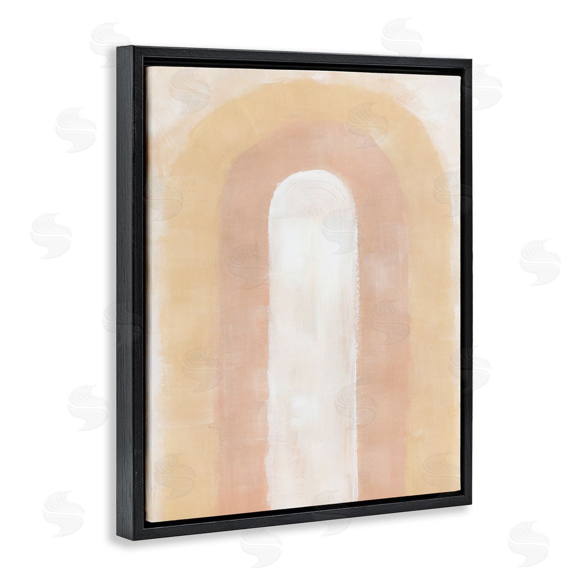 BlursByAI Abstract Rainbow Arch Black Floater Frame Canvas Artside_