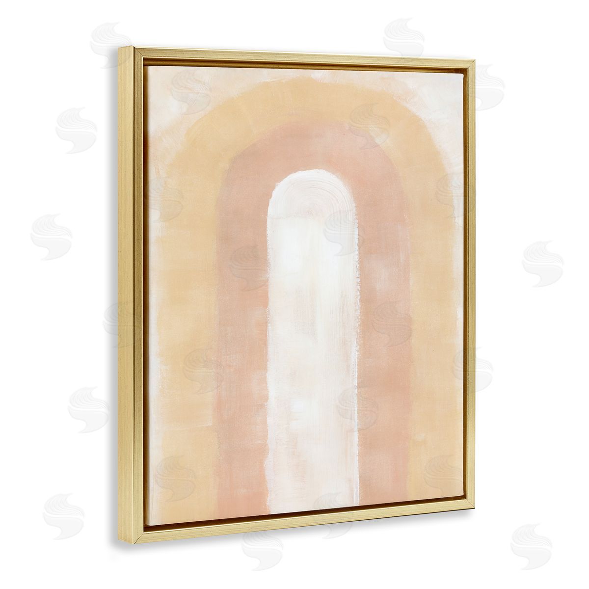 BlursByAI Abstract Rainbow Arch Gold Floater Frame Canvas Artside_