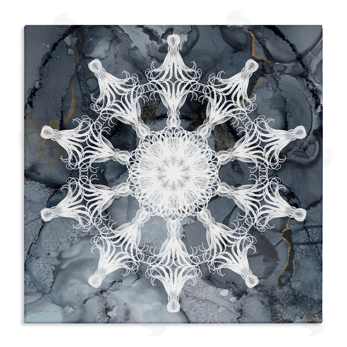 Christine Zalewski Boho Fractal Medallion Canvas Wall Art