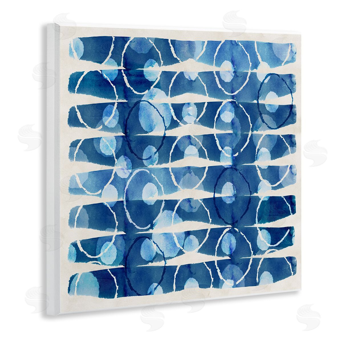 Flora Kouta Blue Patterned Watercolor Wall Plaque Artside_
