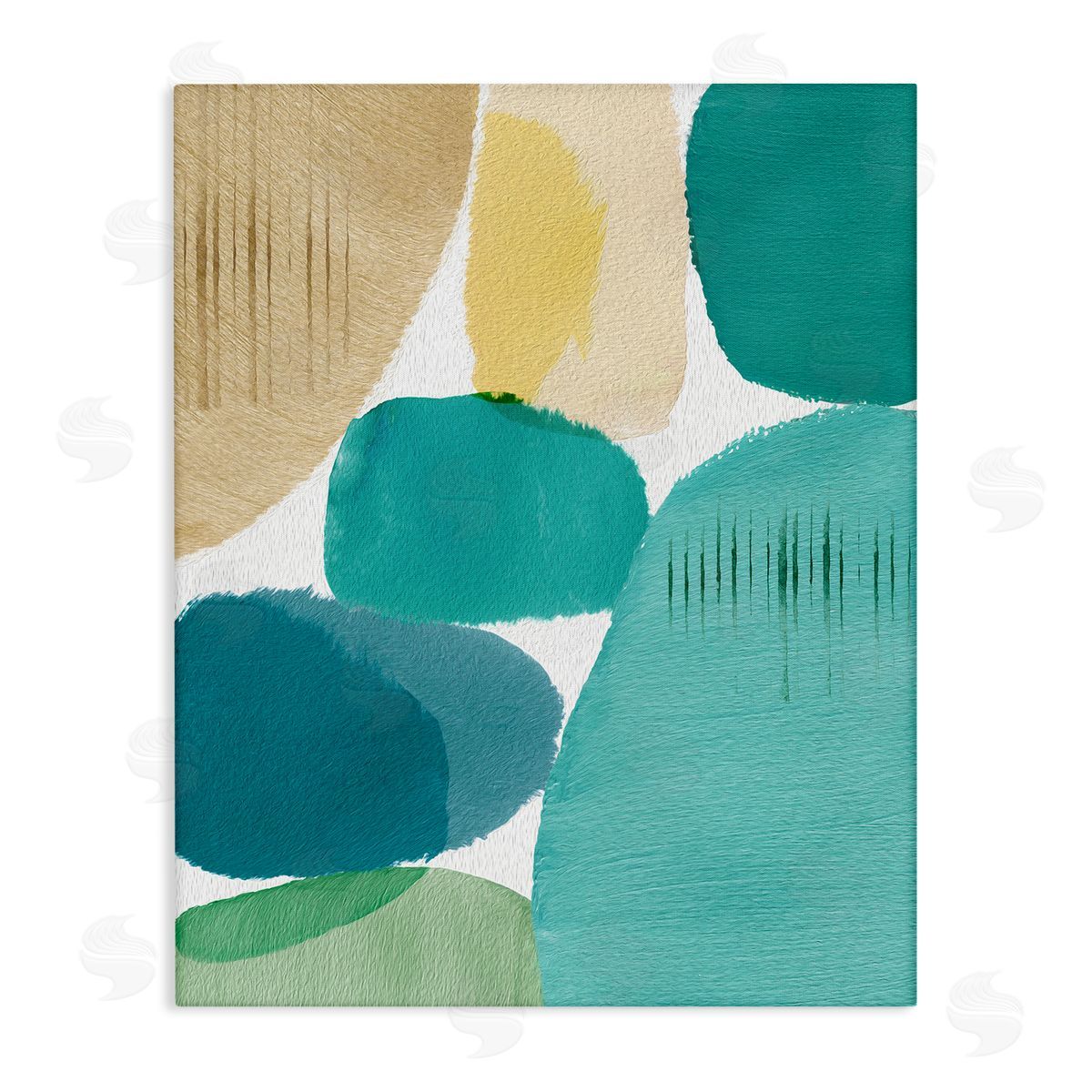 Flora Kouta Contemporary Circles Painting Canvas Wall Art