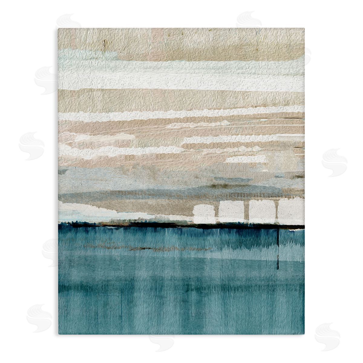 Flora Kouta Abstract Ocean Landscape Canvas Wall Art