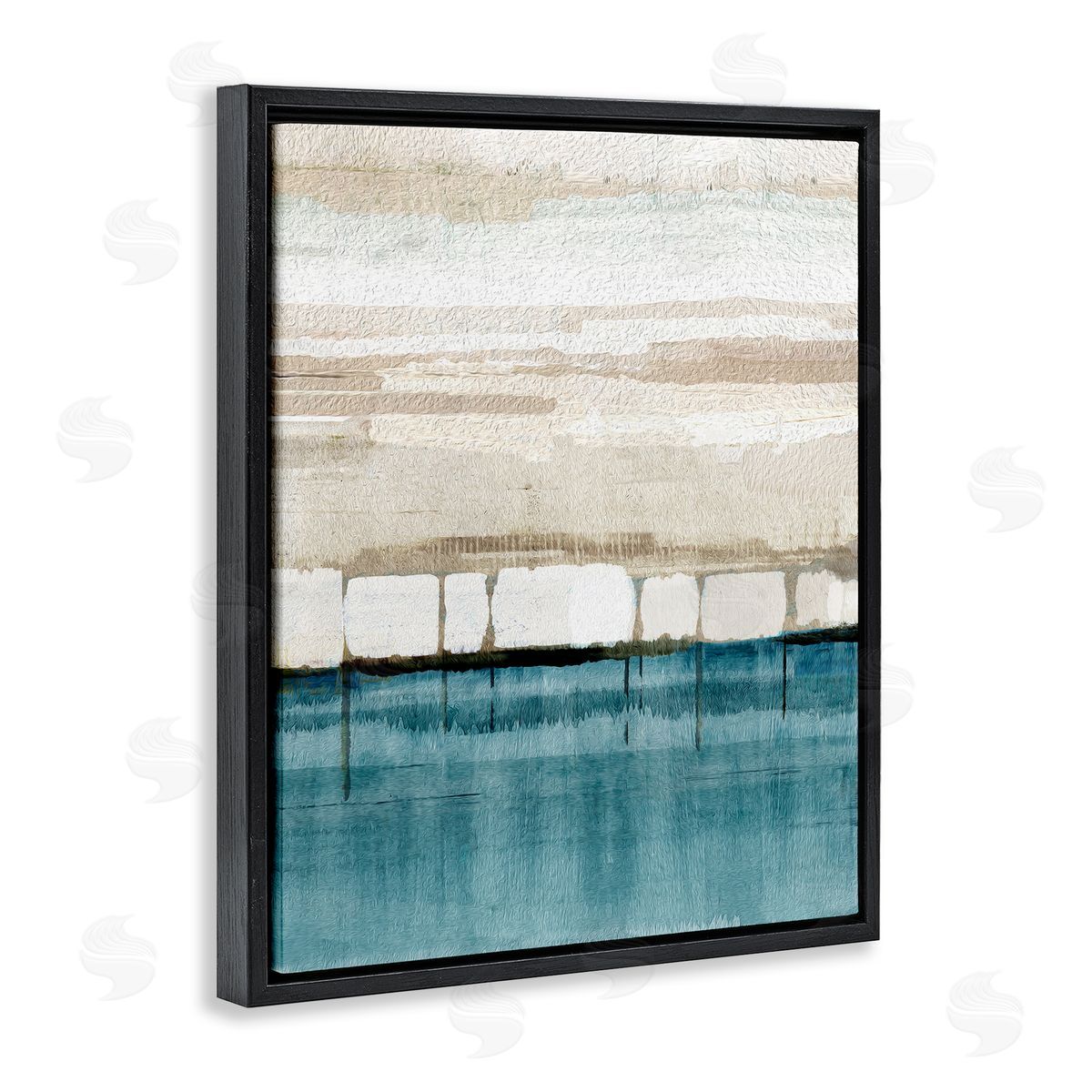 Flora Kouta Modern Landscape Abstraction Black Floater Frame Canvas Artside_
