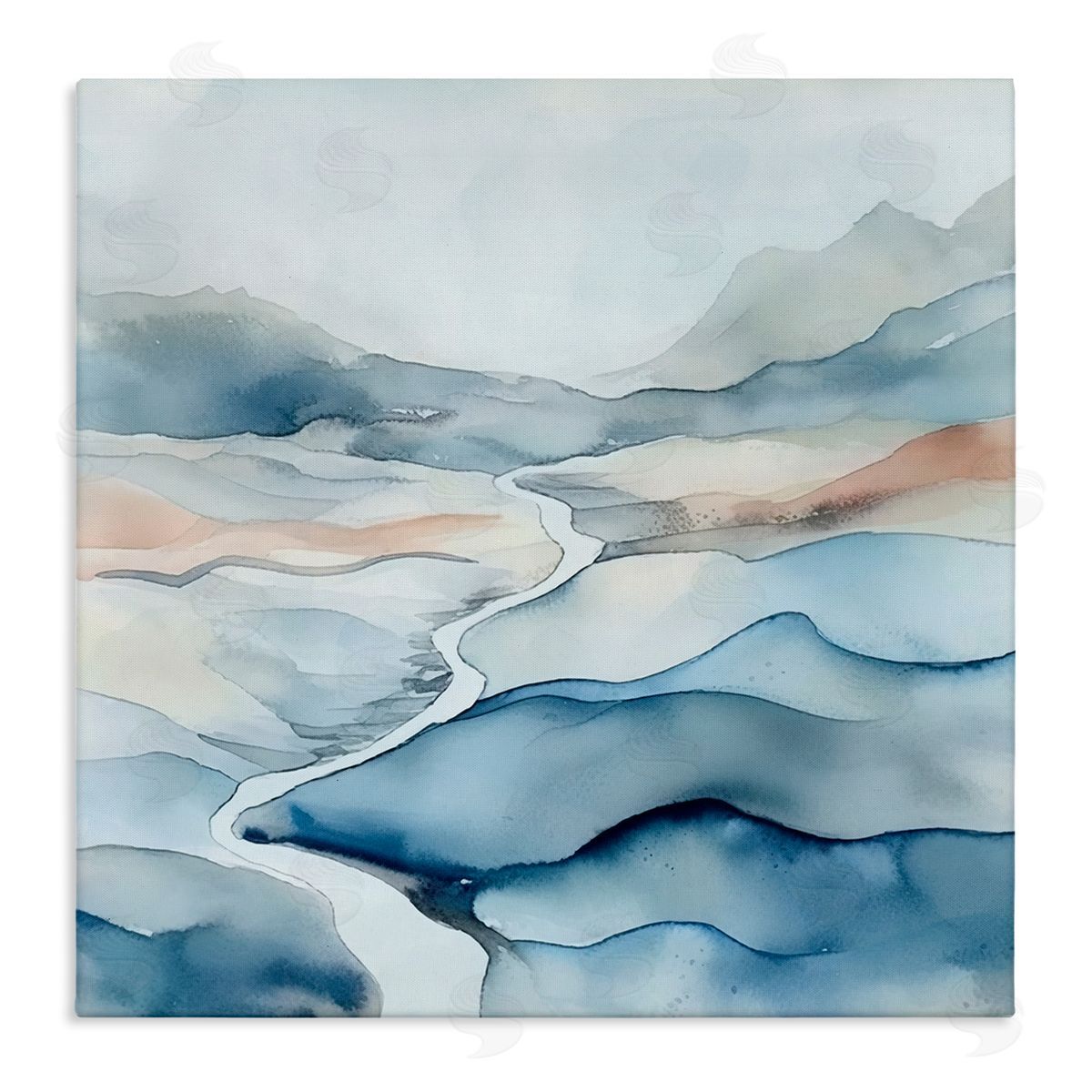 Andrea Haase Abstract Mountain Stream Canvas Wall Art