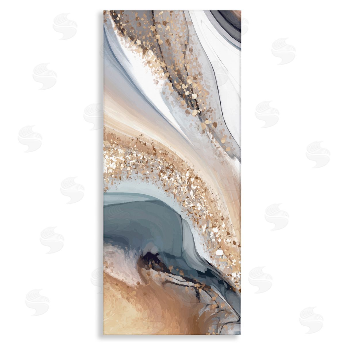 Glam & Grey Waves Canvas Wall Art, Home Decor by Kim Allen