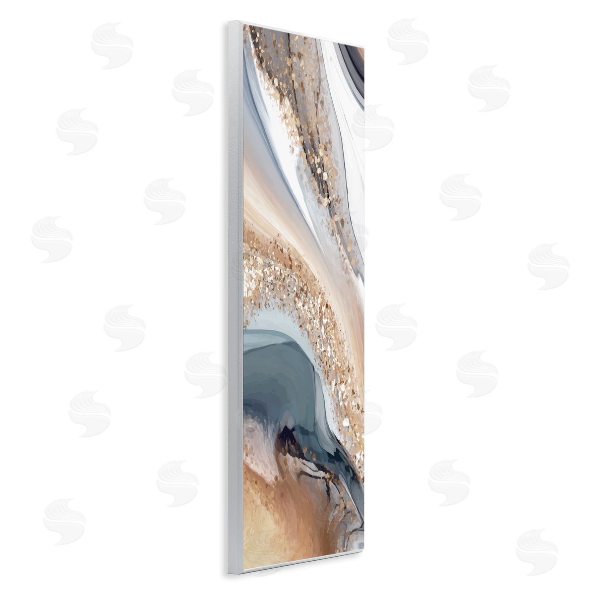 Glam & Grey Waves Wood Plaque Wall Art, Home Decor by Kim Allen