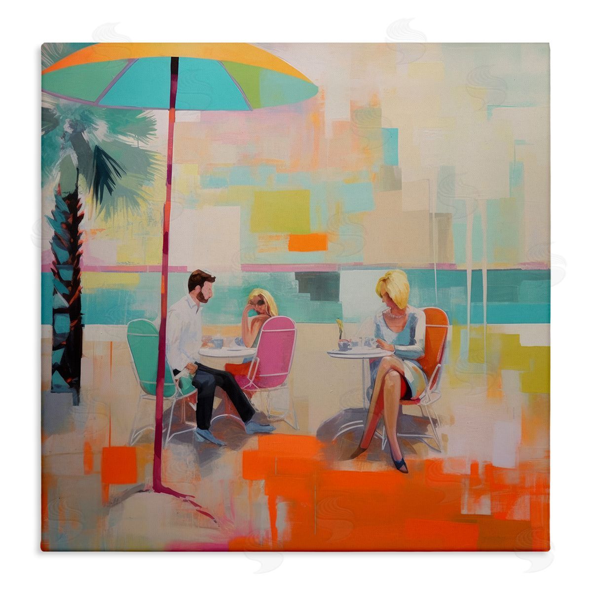 Irena Orlov Abstract Tropical Summer Canvas Wall Art