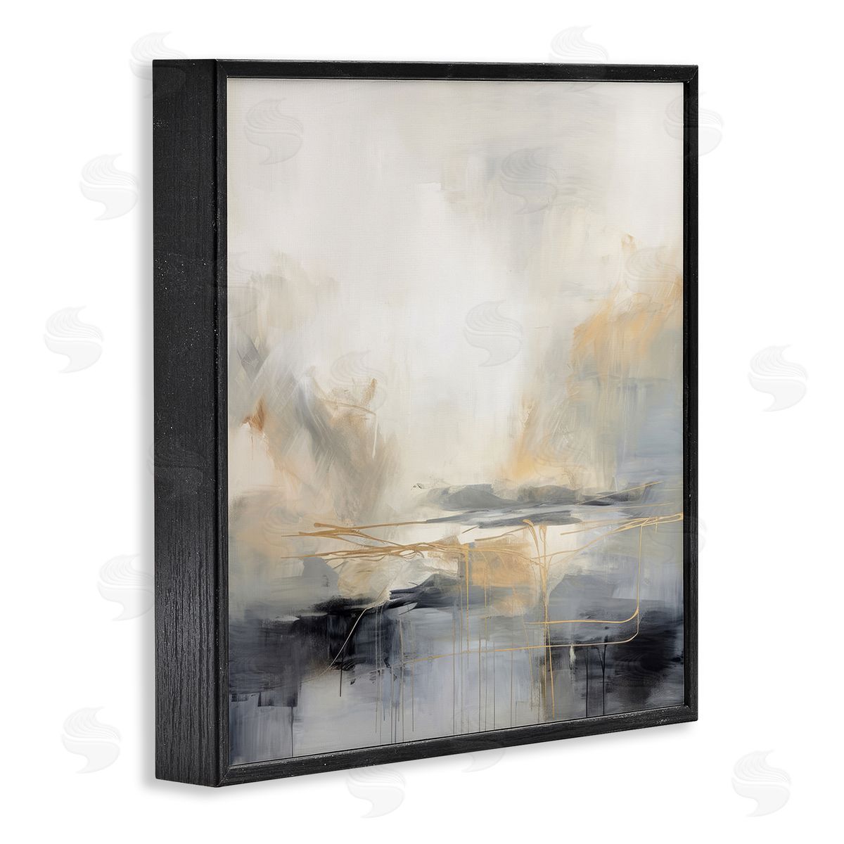 Irena Orlov Grey & Glam Landscape Black Framed Giclee Wall Artside_