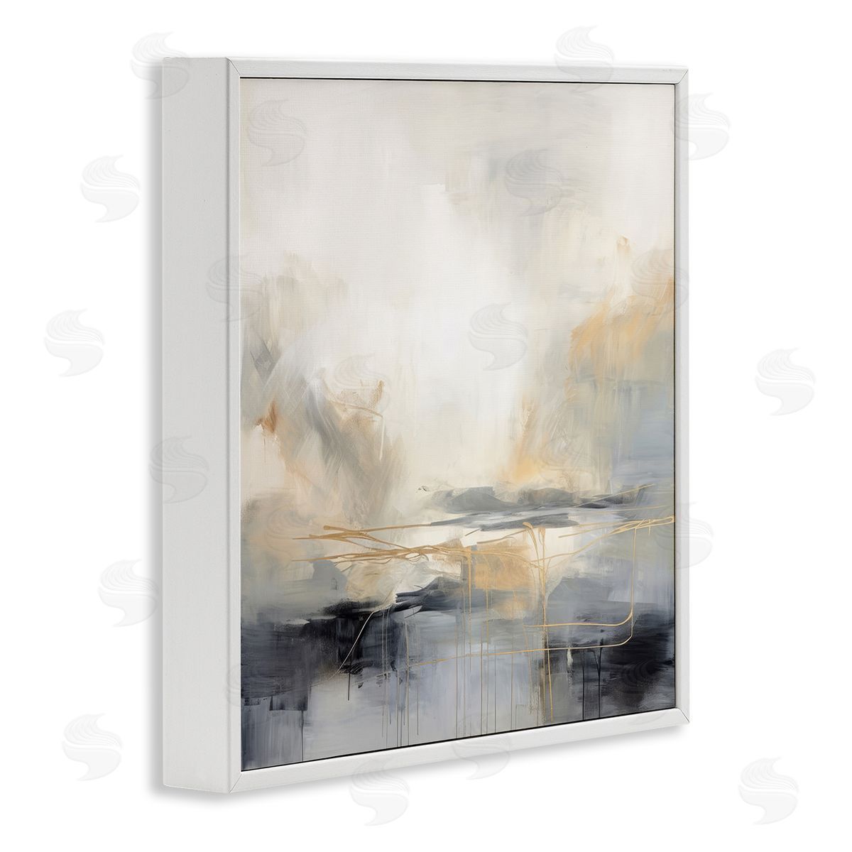 Irena Orlov Grey & Glam Landscape White Framed Giclee Wall Artside_