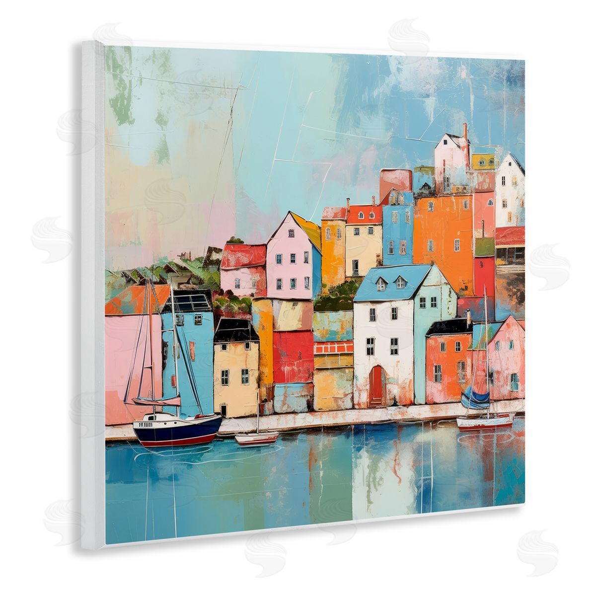 Irena Orlov Seaside Neighborhood Painting Wall Plaque Artside_