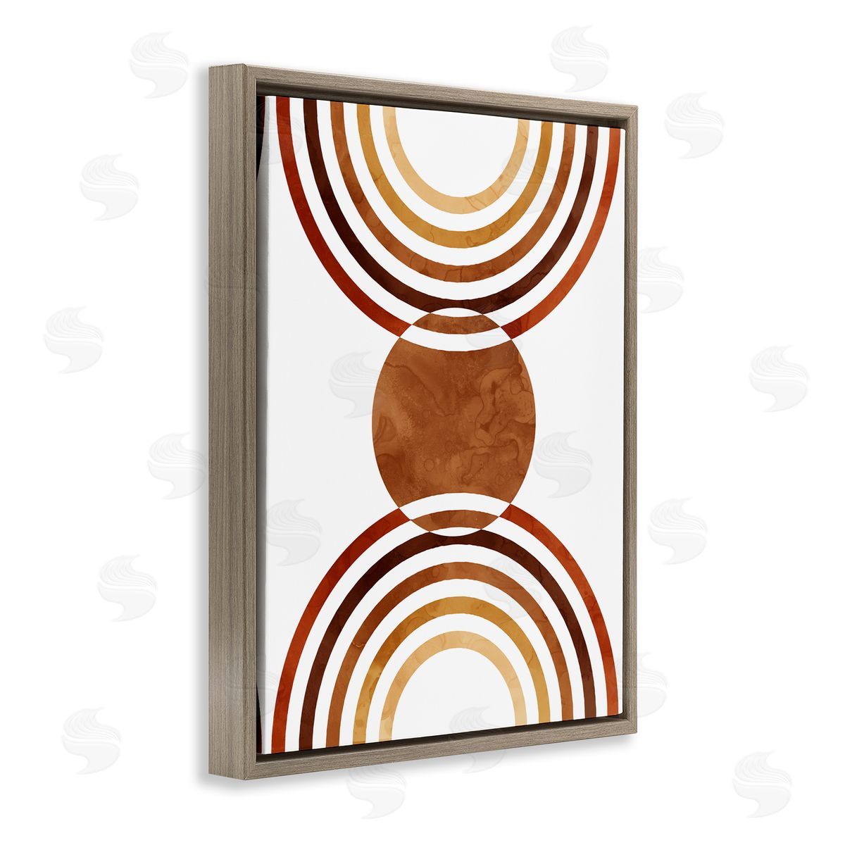 Stupell Studio Boho Earthy Arches Brown Floater Frame Canvas Artside_
