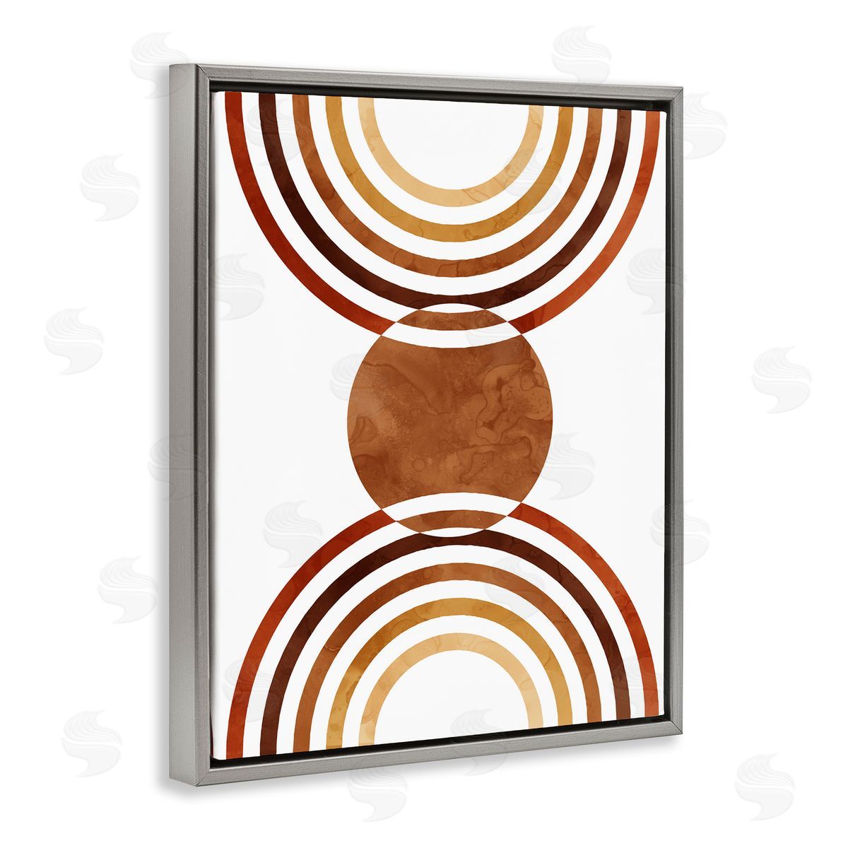 Stupell Studio Boho Earthy Arches Gray Floater Frame Canvas Artside_