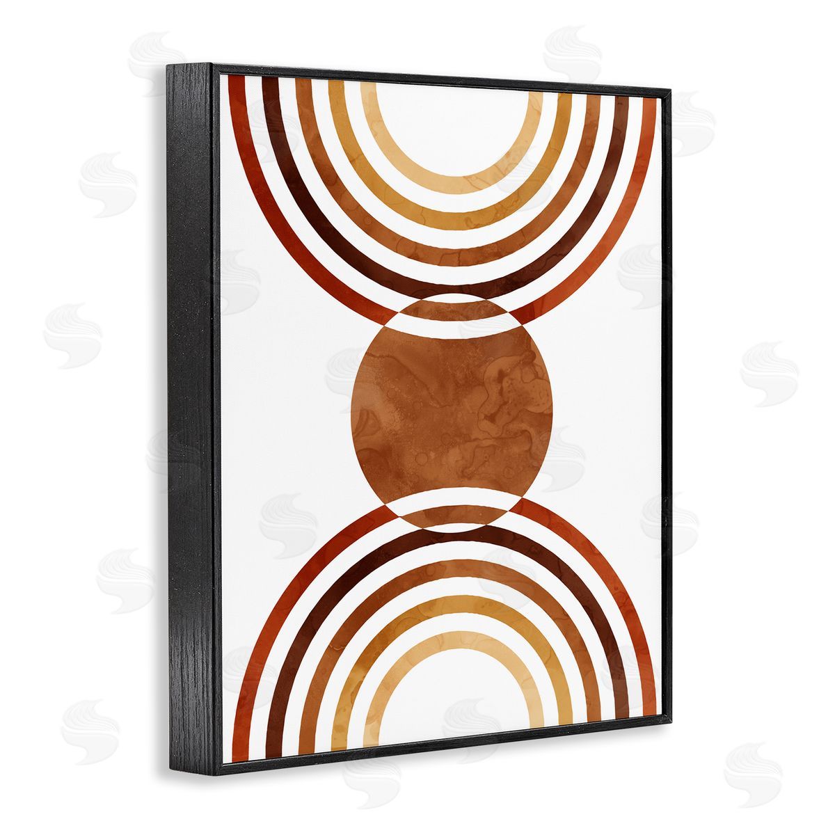 Stupell Studio Boho Earthy Arches Black Framed Giclee Wall Artside_