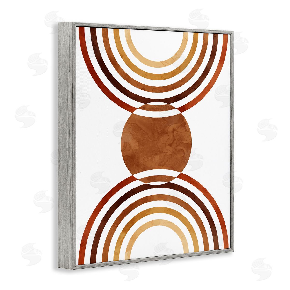 Stupell Studio Boho Earthy Arches Gray Framed Giclee Wall Artside_