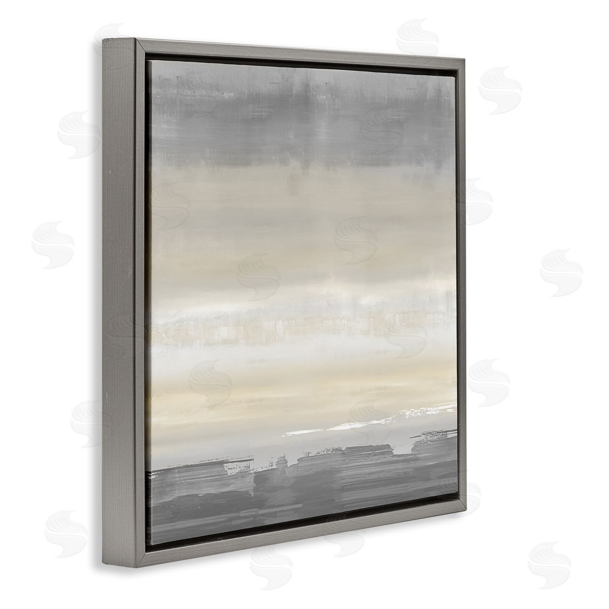 Rachel Springer Grey Abstract Landscape Gray Floater Frame Canvas Artside_